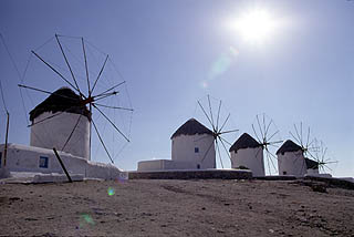 ミコノス島の風車小屋