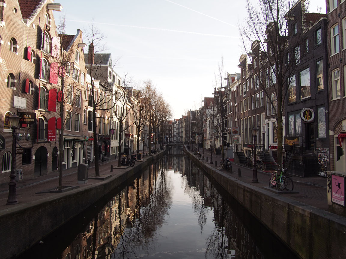 アムステルダムの典型的な景色